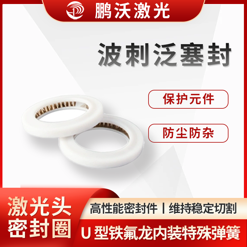 波刺泛塞封是一種 U 型鐵氟龍內(nèi)裝特殊彈簧的高性能密封件。由適當(dāng)?shù)膹椈闪由舷到y(tǒng)流體壓力，將密封唇面頂出，輕輕壓住被密封的金屬面，從而產(chǎn)生優(yōu)異的密封效果。彈簧的致動(dòng)效應(yīng)可以克服金屬配合面的輕微偏心以及